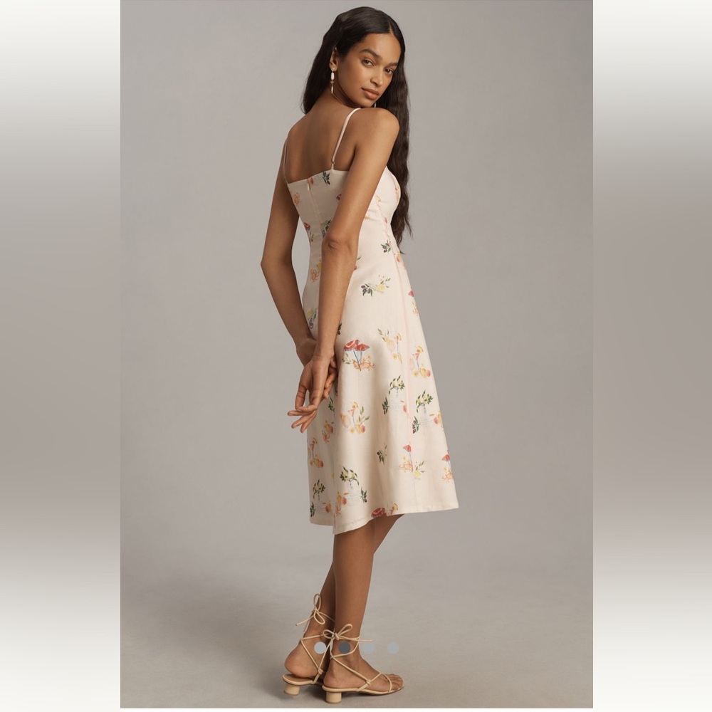 NWT Corey Lynn Calter Sleeveless Seamed
Linen Midi Dress,  L - Picture 4 of 12